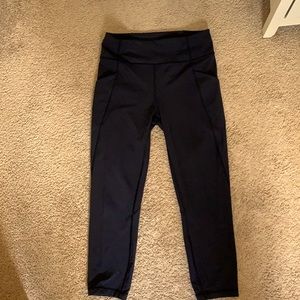 Lululemon Time to Sweat Crop 23” Black Size 8